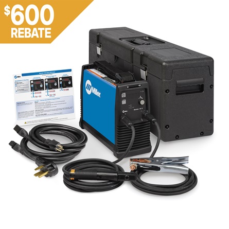 “Miller Maxstar 161 S X-Case Stick Package 907709001 – dual-voltage 120/240 V Stick welder with X-CASE and $600 rebate”