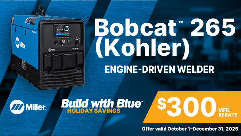 Miller Bobcat 265 Build with Blue rebate $300