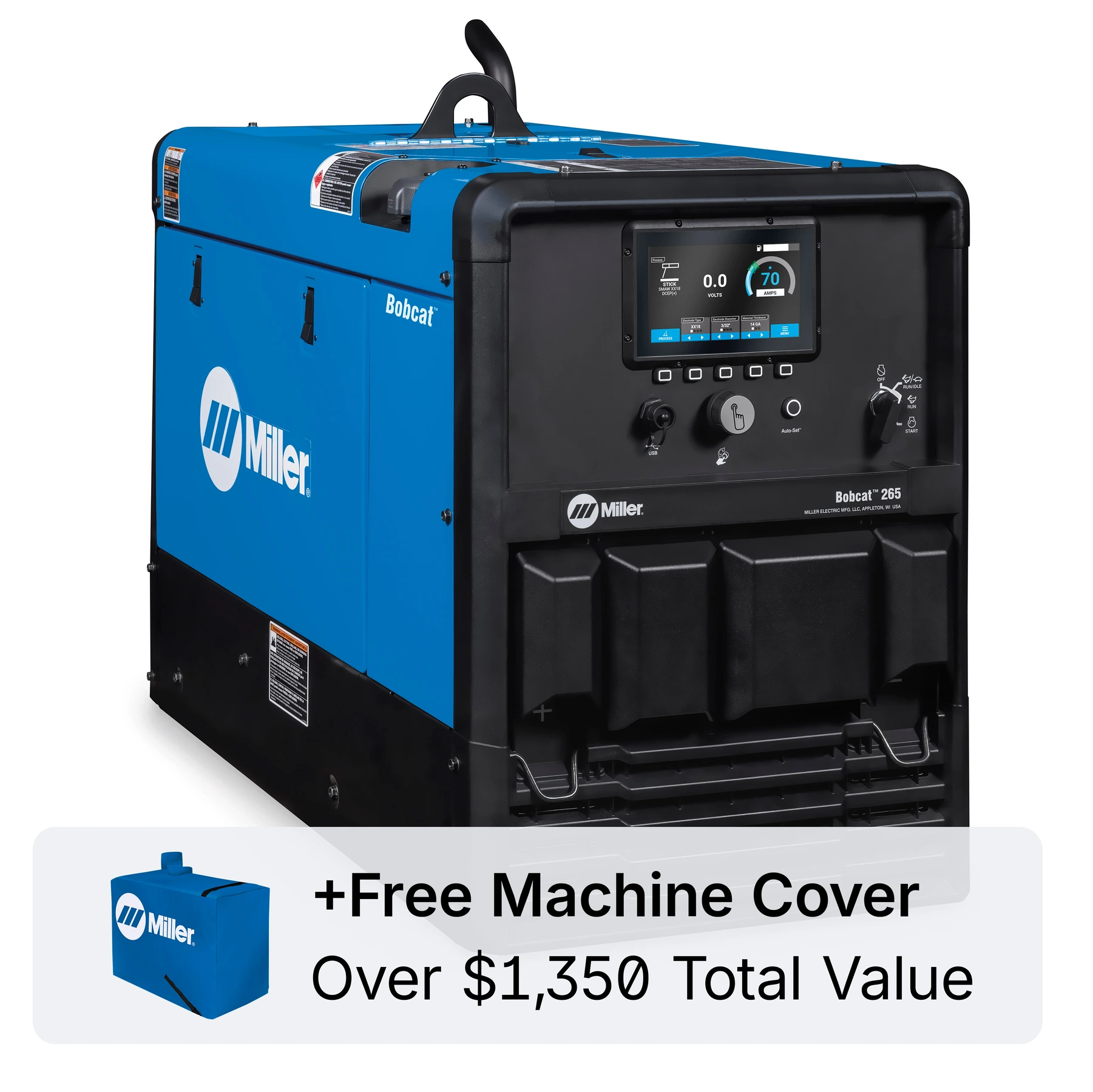 Miller Bobcat 265 engine-driven welder – $1,000 Build With Blue rebate