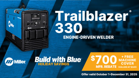 Miller Trailblazer 330 Build with Blue rebate