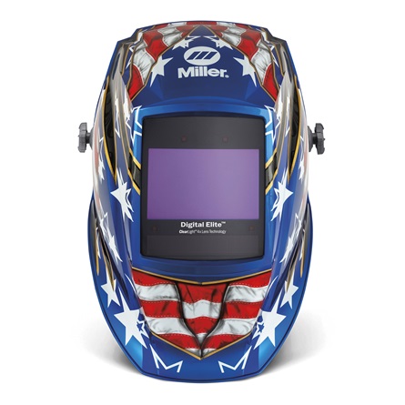 Miller Digital Elite Welding Helmet Stars & Stripes Front view